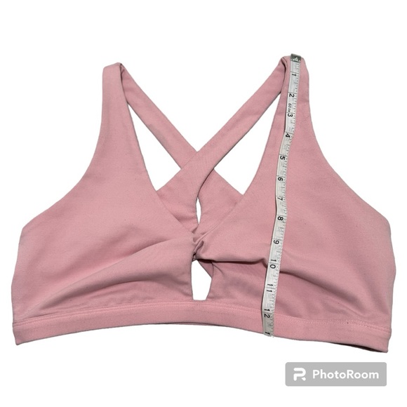 Fabletics Twist Front Sports Bra in Blush Pink - Picture 5 of 6